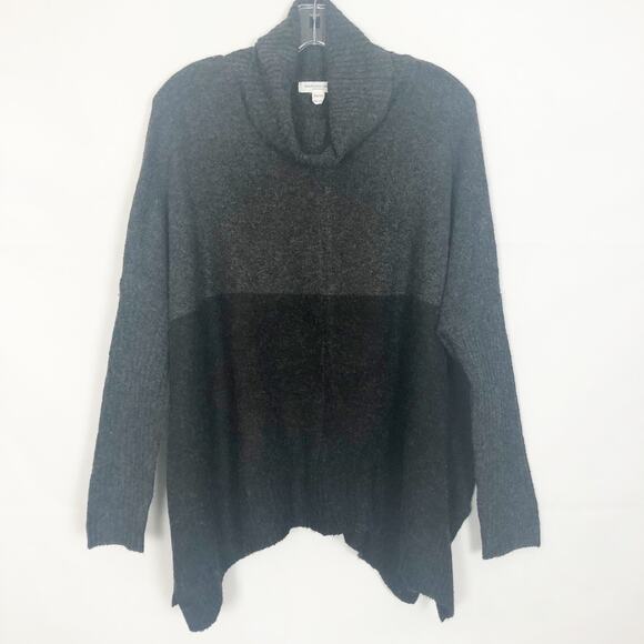 Beach Lunch Lounge Cowl Neck Color Block Sweater Size XS Oversized Fit - Picture 1 of 12